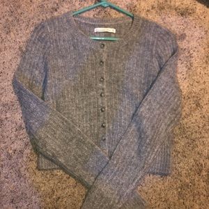 Abercrombie & Fitch Grey Button up Sweater